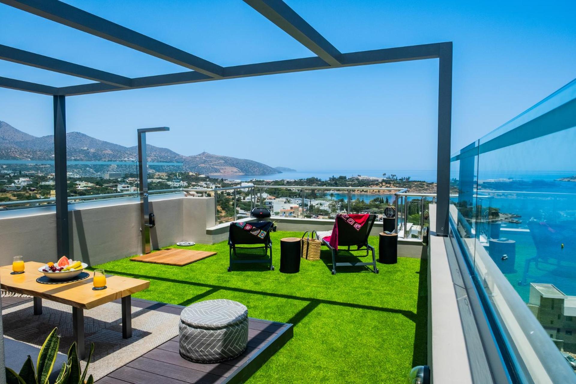 Thea Panoramic Sea View Apartment Agios Nikolaos  Exterior photo